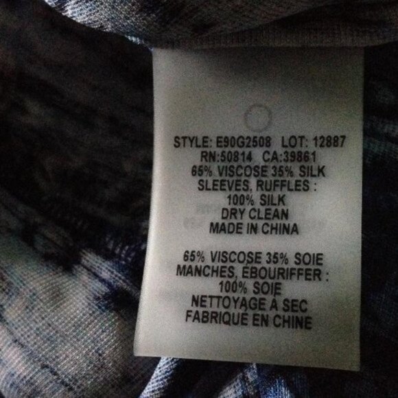 Elie Tahari Silk Ruffle Burnout Velvet Beverly Chiffon Blouse NWT - Picture 12 of 14